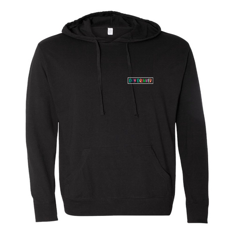 Mens 2X-Large BLACK Hooded T-Shirt