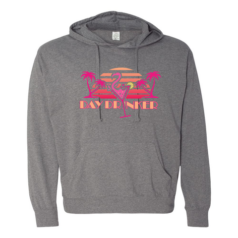 Mens 2X-Large GUNMETAL_HEATHER Hooded T-Shirt
