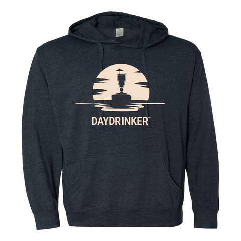 Mens 2X-Large NAVY_HEATHER Hooded T-Shirt
