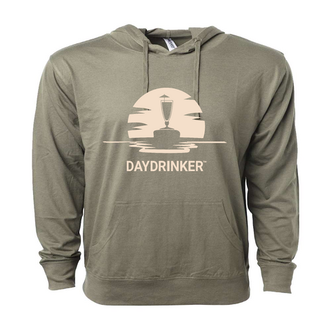 Mens 2X-Large OLIVE Hooded T-Shirt
