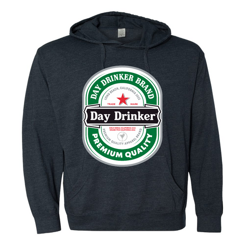 Mens 2X-Large NAVY_HEATHER Hooded T-Shirt