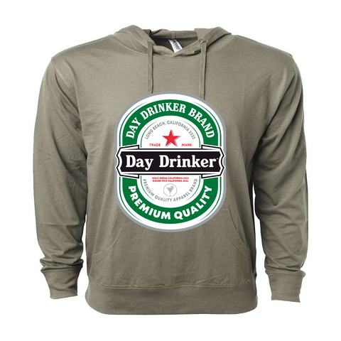 Mens 2X-Large OLIVE Hooded T-Shirt