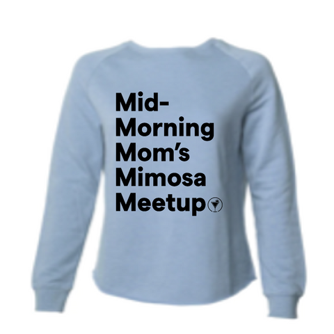 Womens 2X-Large MISTY_BLUE CrewNeck
